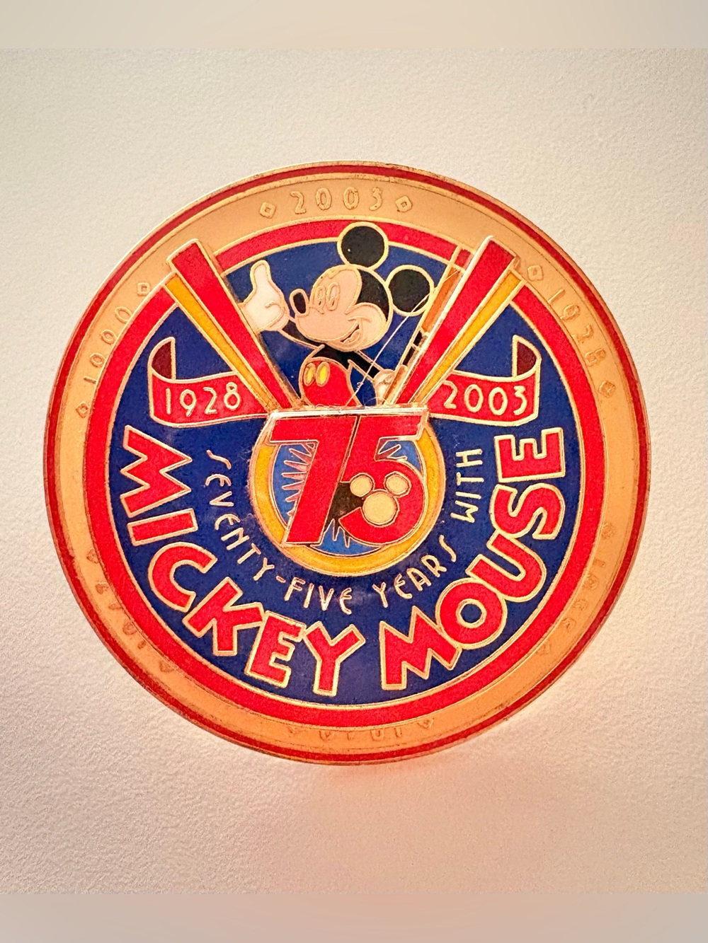 Disney WDW Cast Exclusive 75 Years of Mickey Mouse Spinner Pin Trading